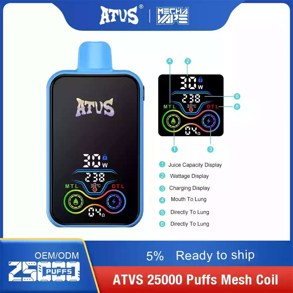 ATVS 30000 Puffs Dampfgenuss mit Mesh Coils