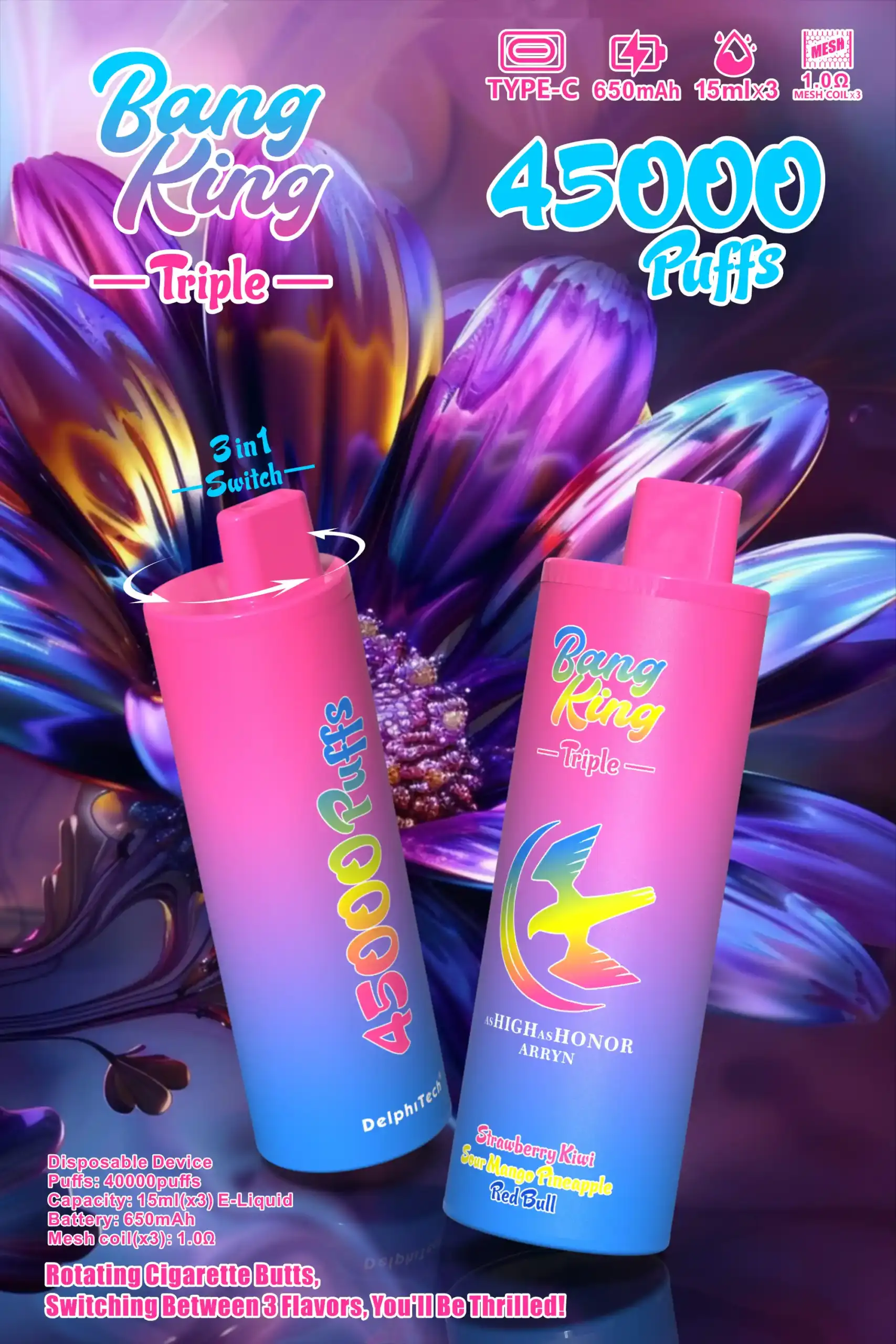 BANG KING 45000 PUFFS BK45 – Der langanhaltende Vape