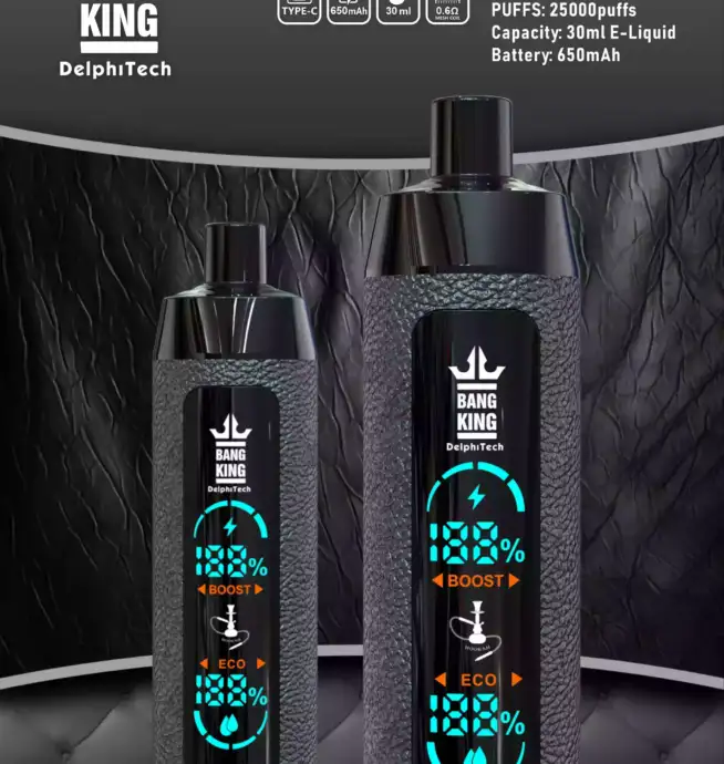 Bang King 25000 Puffs Stilvolles Lederetui Einweg-E-Zigarette