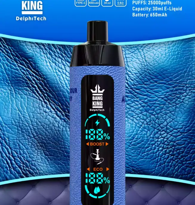 Bang King 25000 Puffs Stilvolles Lederetui Einweg-E-Zigarette