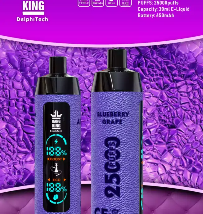 Bang King 25000 Puffs Stilvolles Lederetui Einweg-E-Zigarette