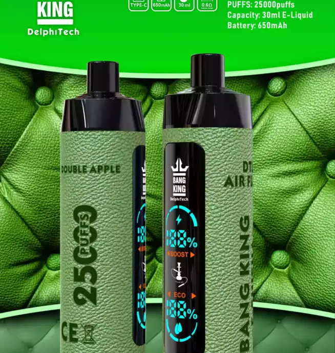 Bang King 25000 Puffs Stilvolles Lederetui Einweg-E-Zigarette