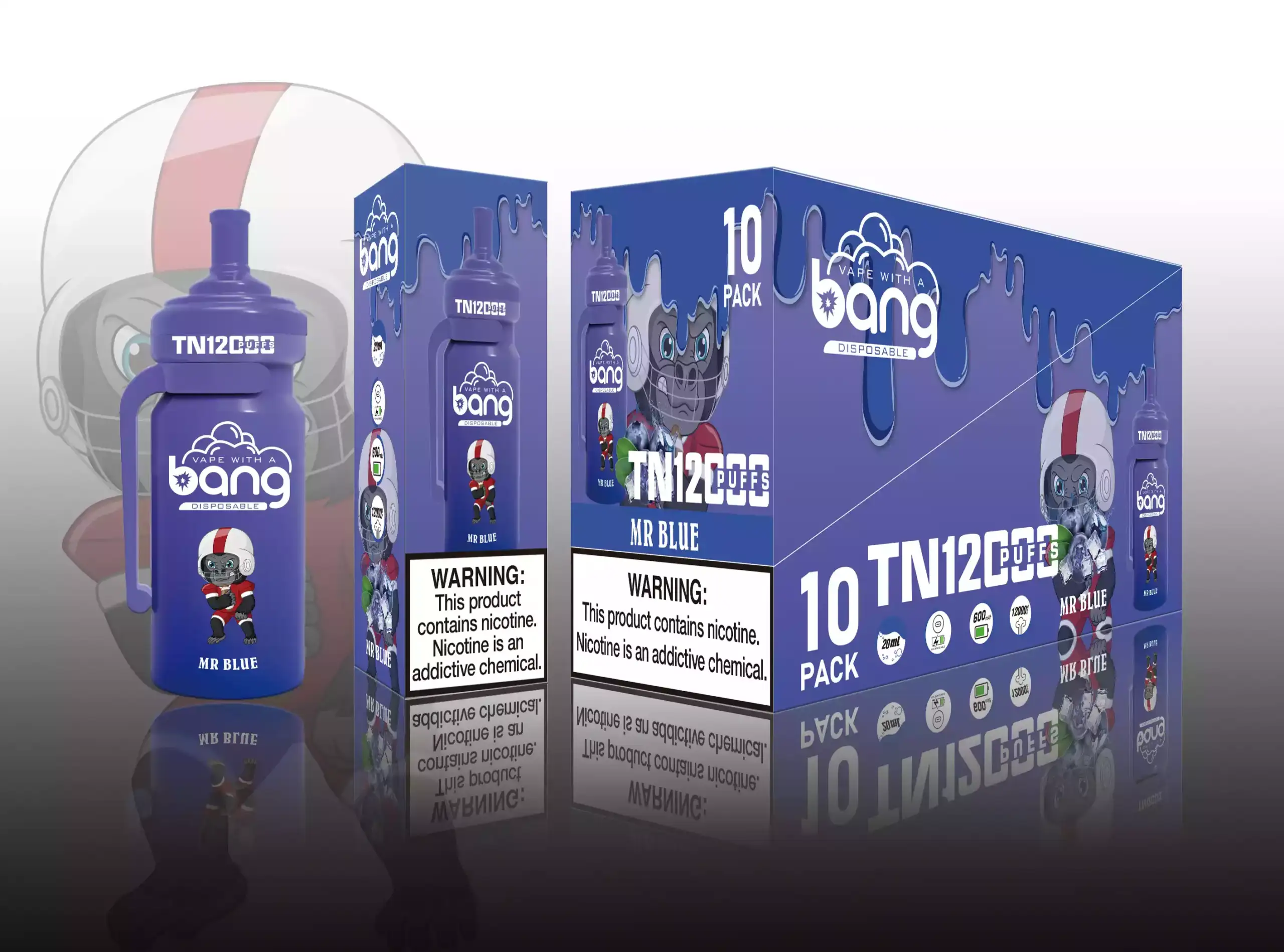 Bang TN 12000 Puffs 20ml E-Liquid, Vielseitig