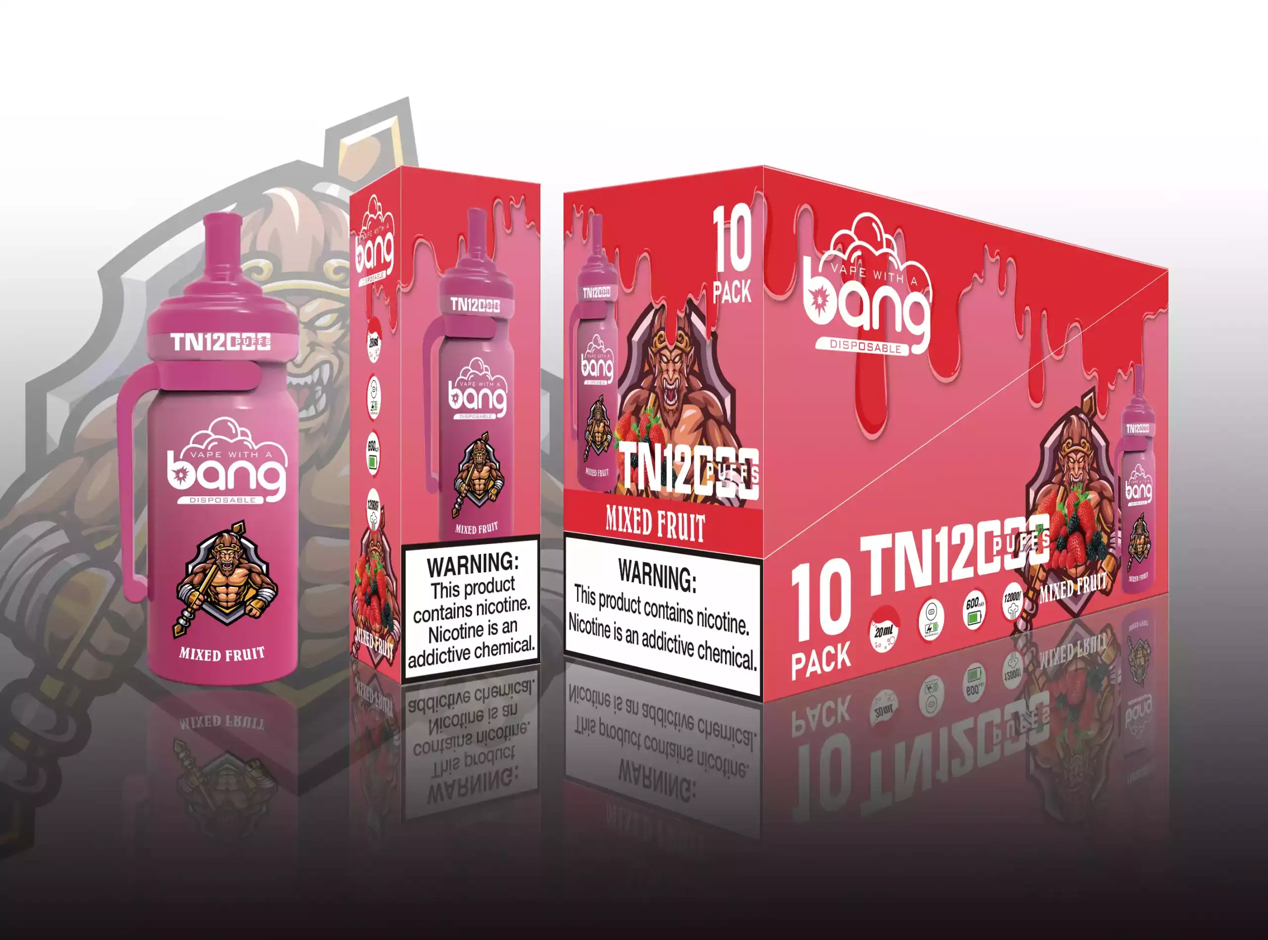 Bang TN 12000 Puffs 20ml E-Liquid, Vielseitig