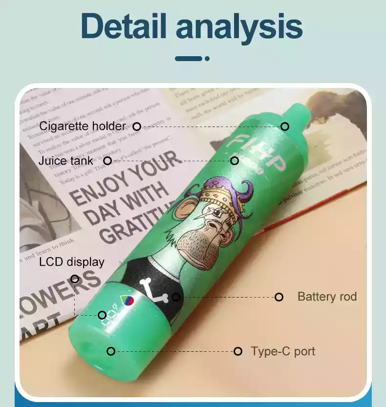 FIHP 15000 Puffs 22 ml E-Liquid, LED-Display