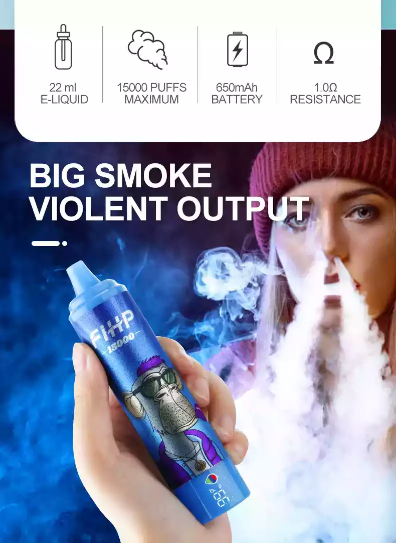 FIHP 15000 Puffs 22 ml E-Liquid, LED-Display
