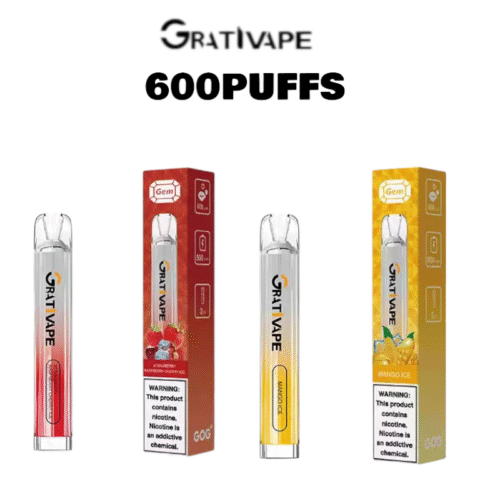Grativape Gem 600 Puffs Mesh Coil Einweg-E-Zigarette