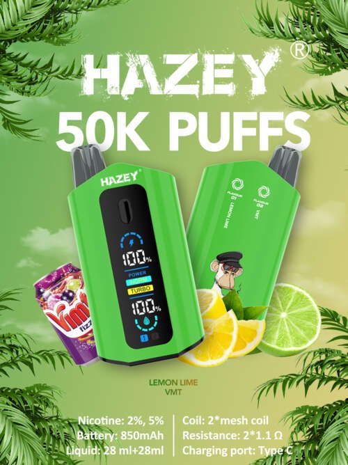 Hazey D200 35K Norm 50K dual tank dual flavors Puffs Vape
