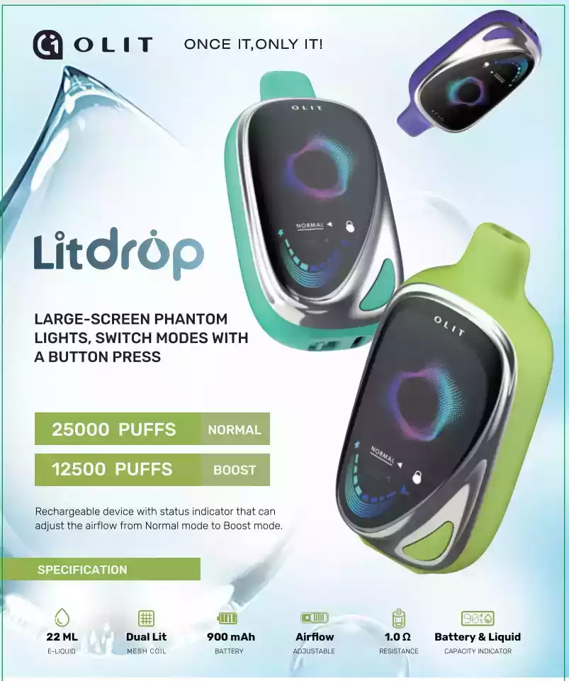 OLIT LIT DROP 25000 Puffs langanhaltenden Genuss Vape