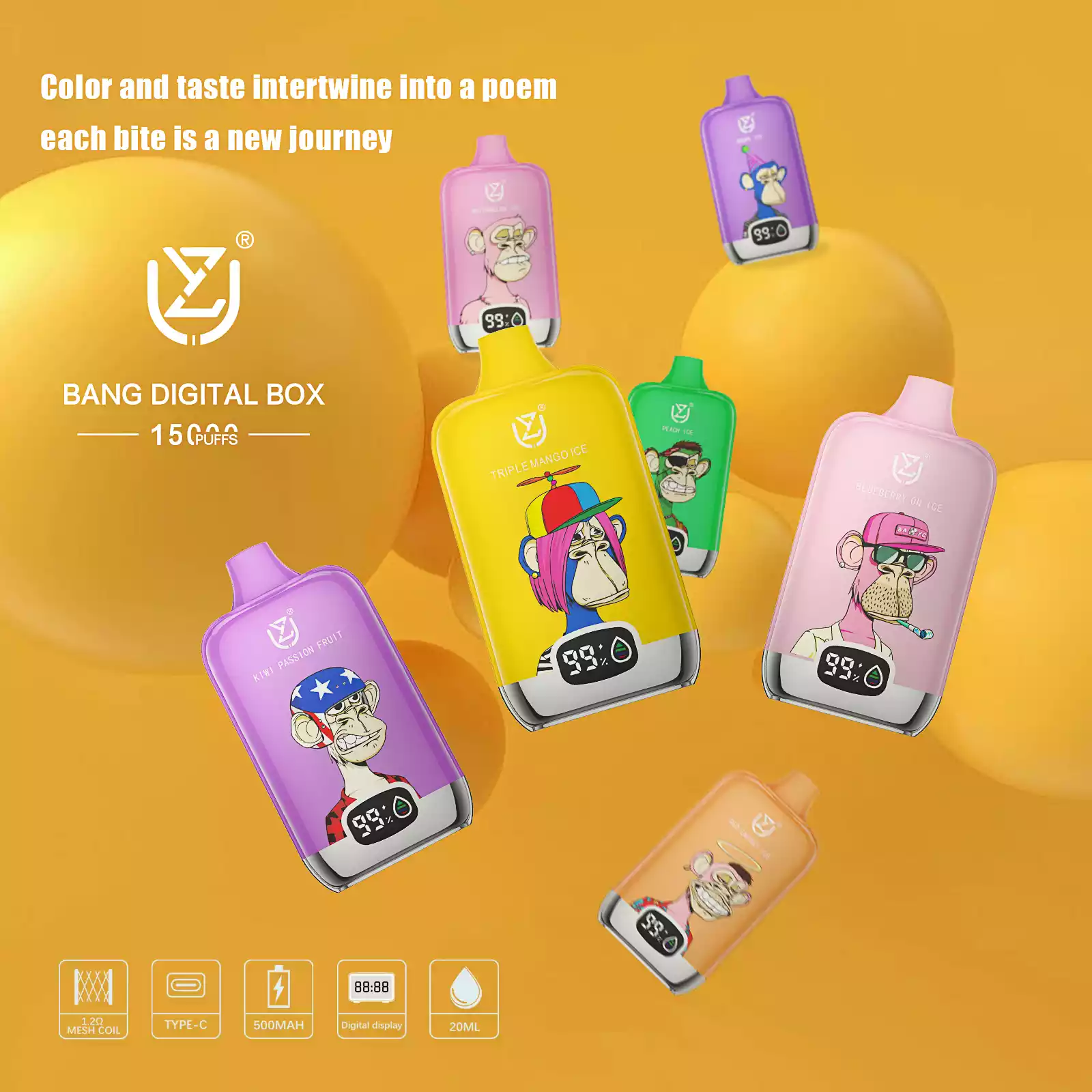 UZY Bang Digital 15000 Puffs – Langanhaltender Dampfgenuss