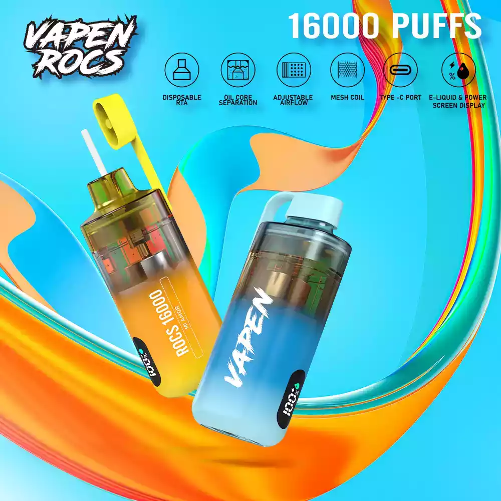 VAPEN ROCS 16000 PUFFS – Wiederbefüllbare Einweg-Vape