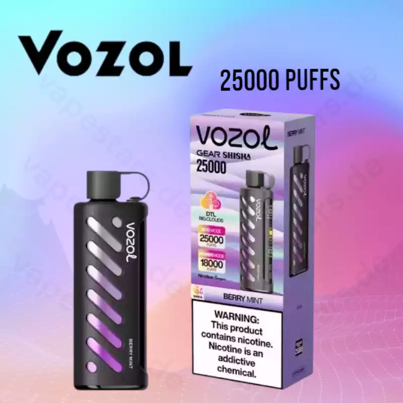 Vozol Gear Shisha 25000 Puffs 25k – LED-Displays Vape