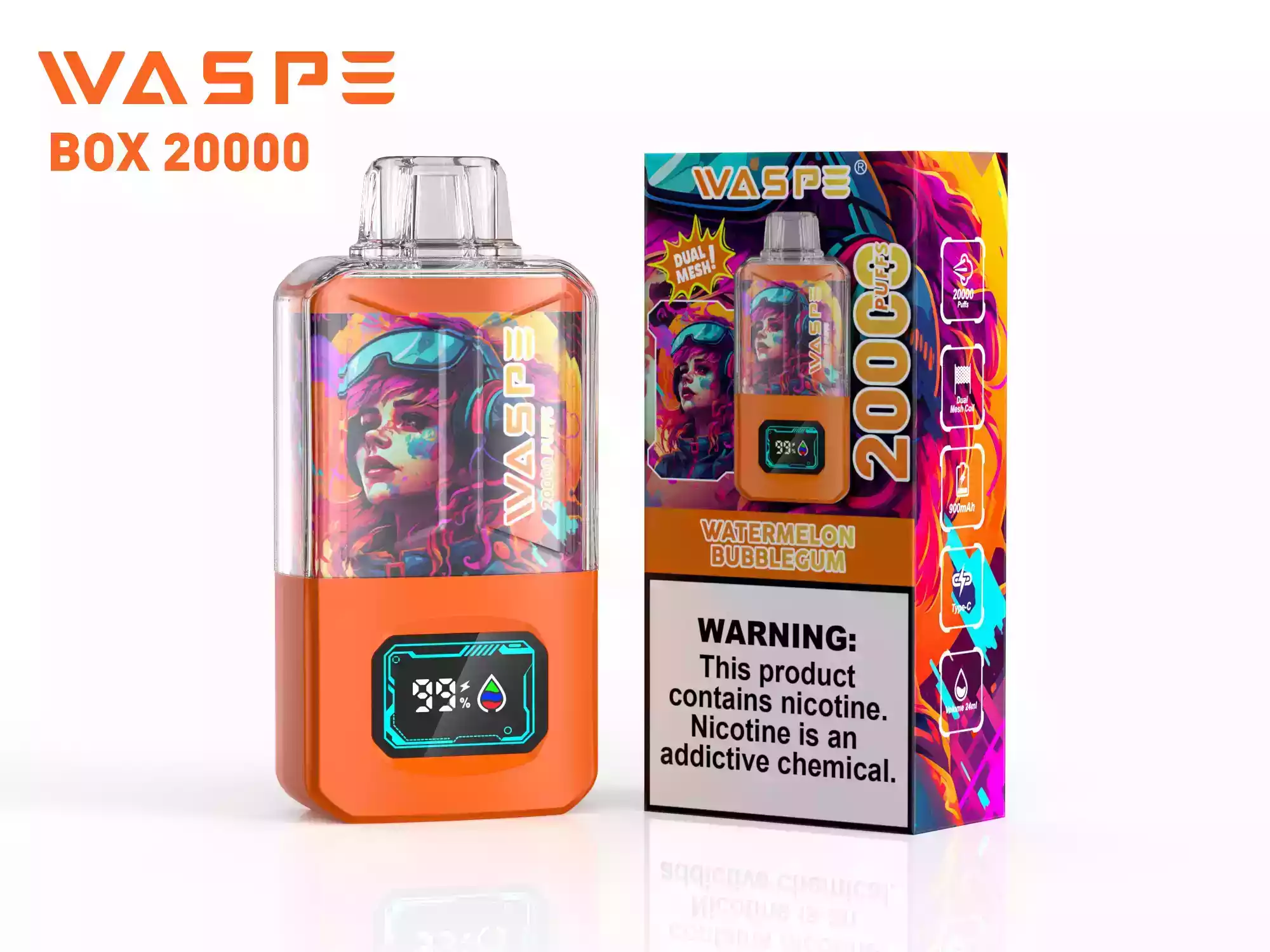 WASPE 20000 Puffs Dual Mesh Vape
