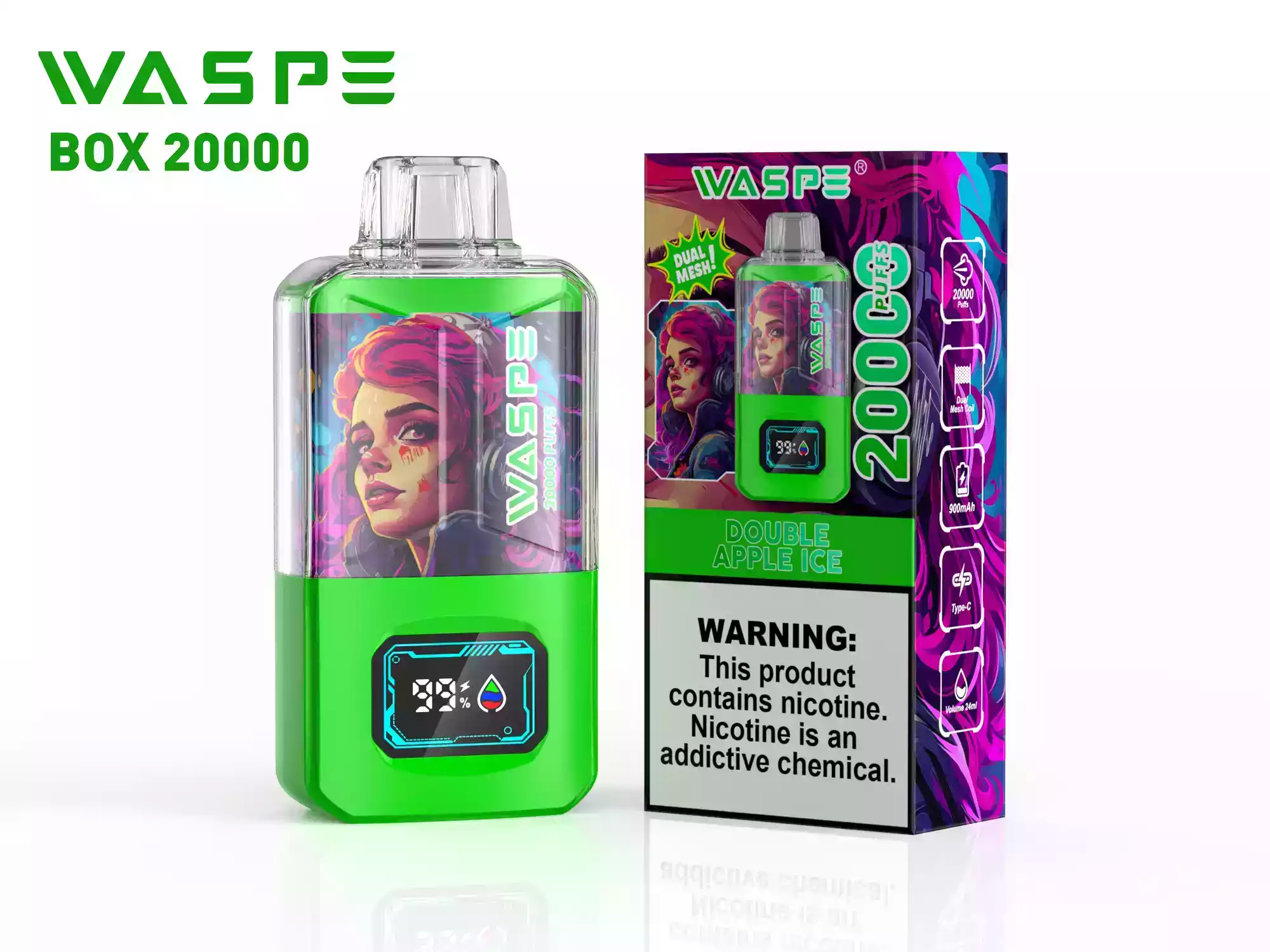 WASPE 20000 Puffs Dual Mesh Vape