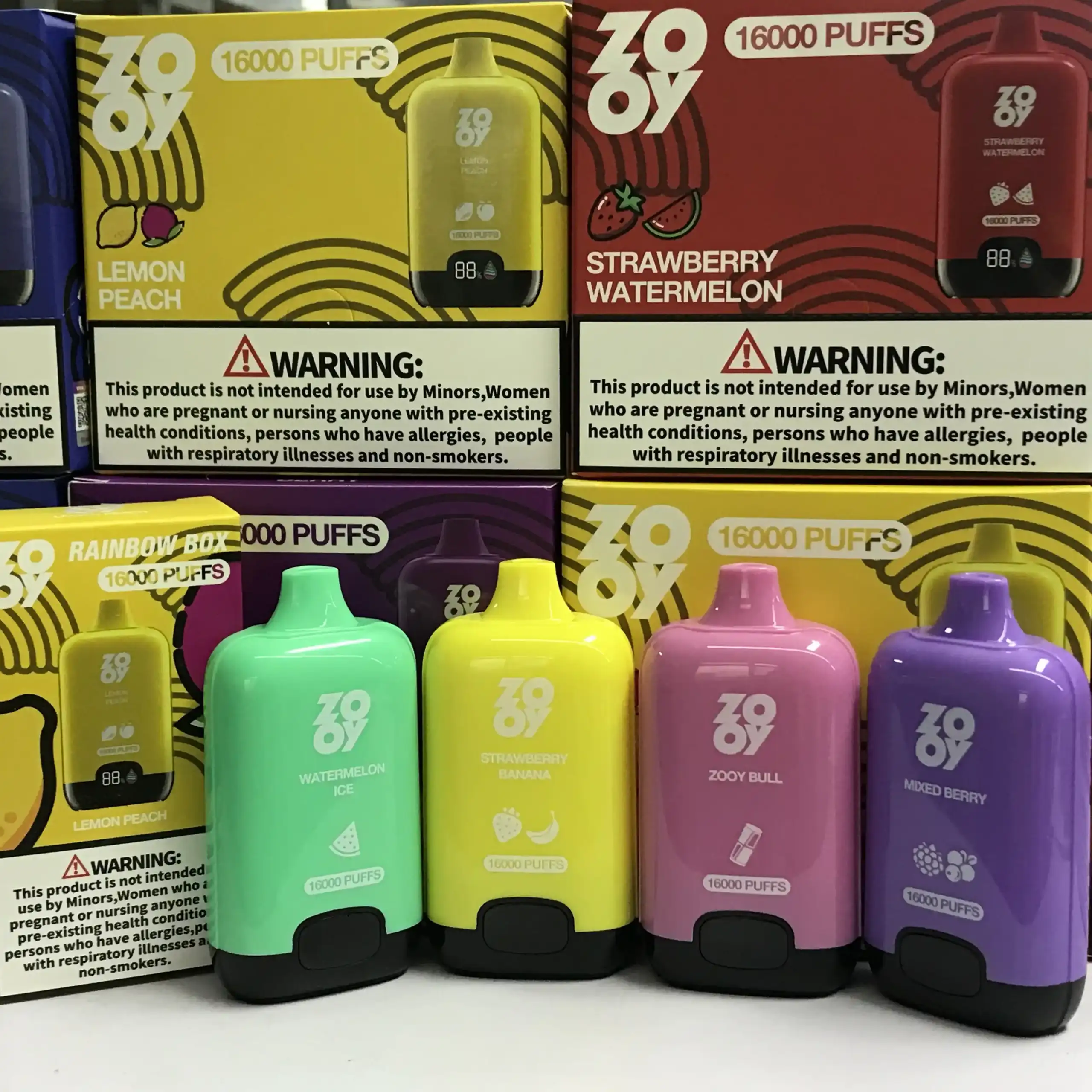 ZOOY RAINBOW 16000 Züge starke Leistung Einweg-E-Zigarette