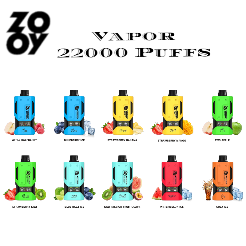 ZOOY Vapor 22000 Puffs – Langanhaltender Einweg-E-Zigarette