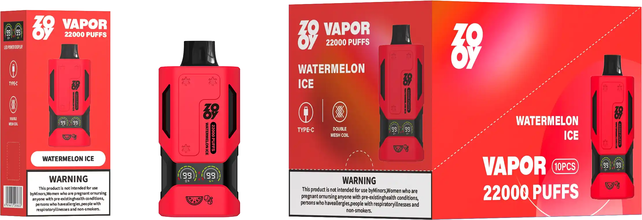 ZOOY Vapor 22000 Puffs – Langanhaltender Einweg-E-Zigarette