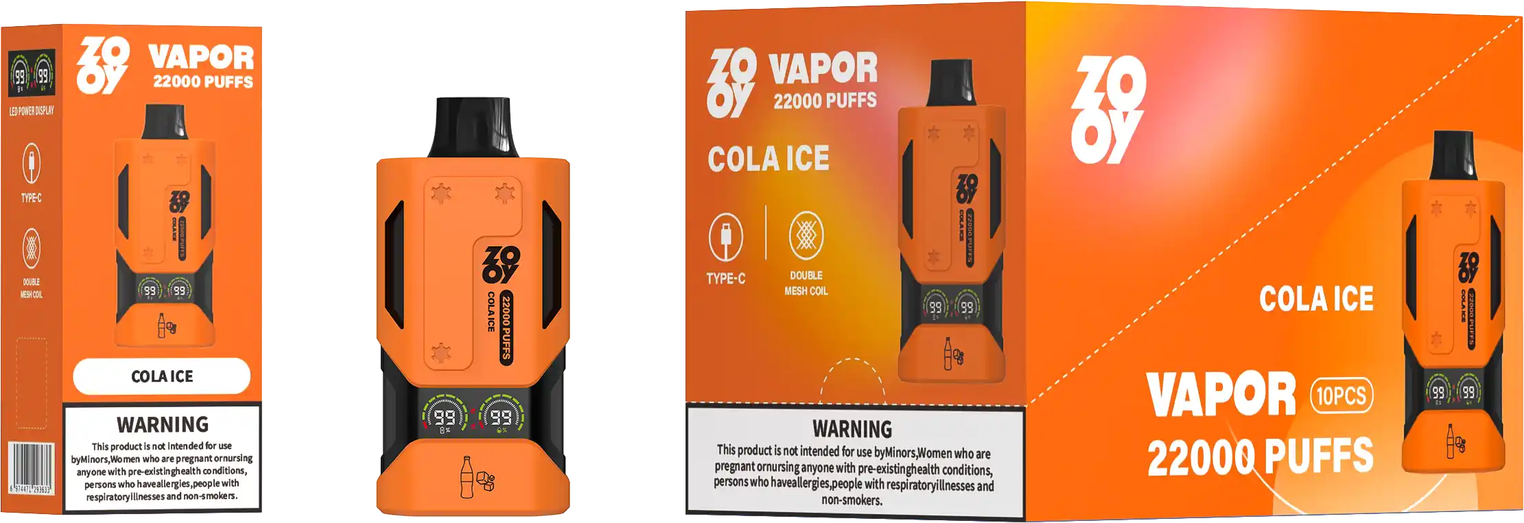 ZOOY Vapor 22000 Puffs – Langanhaltender Einweg-E-Zigarette