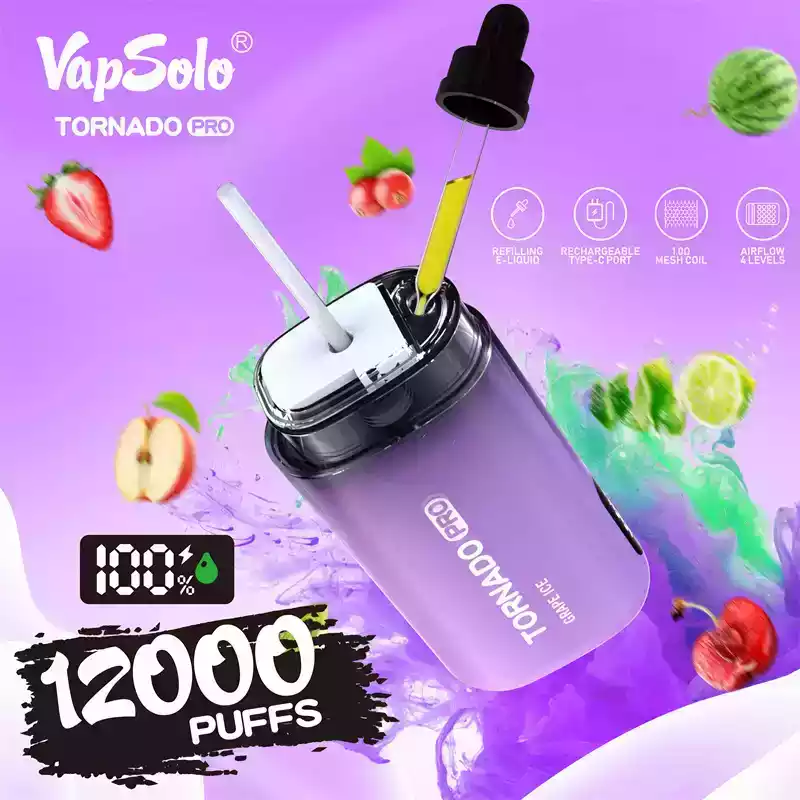 vapsolo Tornado 12000 puffs Pro – Mit RGB & Airflow