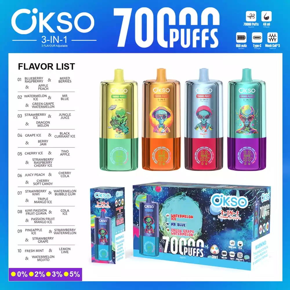 ELF BOX OKSO 3in1 70K – Triple Flavor Power