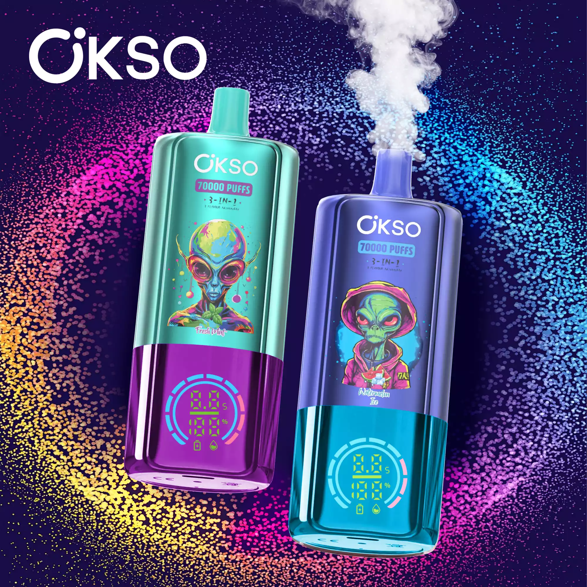 ELF BOX OKSO 3in1 70K – Triple Flavor Power