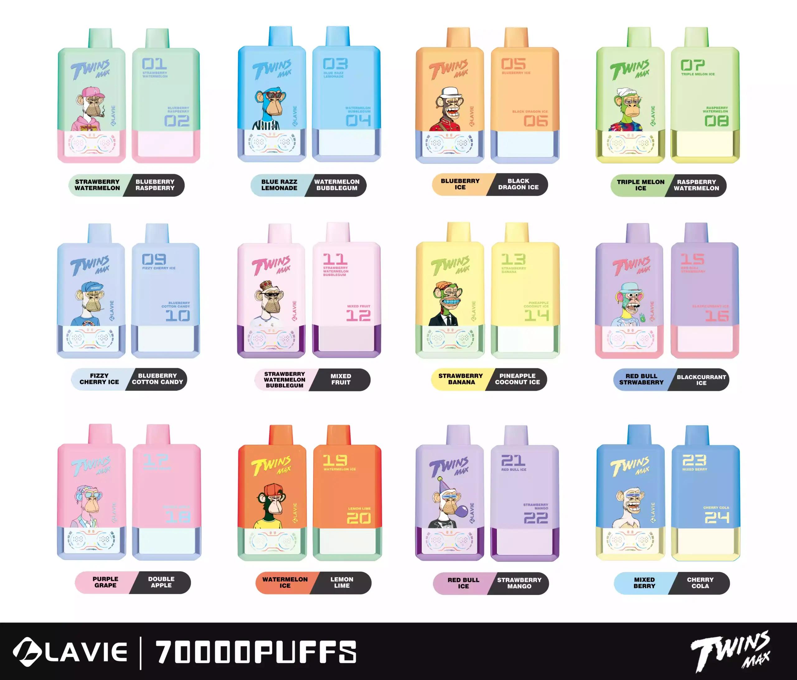LAVIE Twins Max 70000 – Doppelaromen Vape