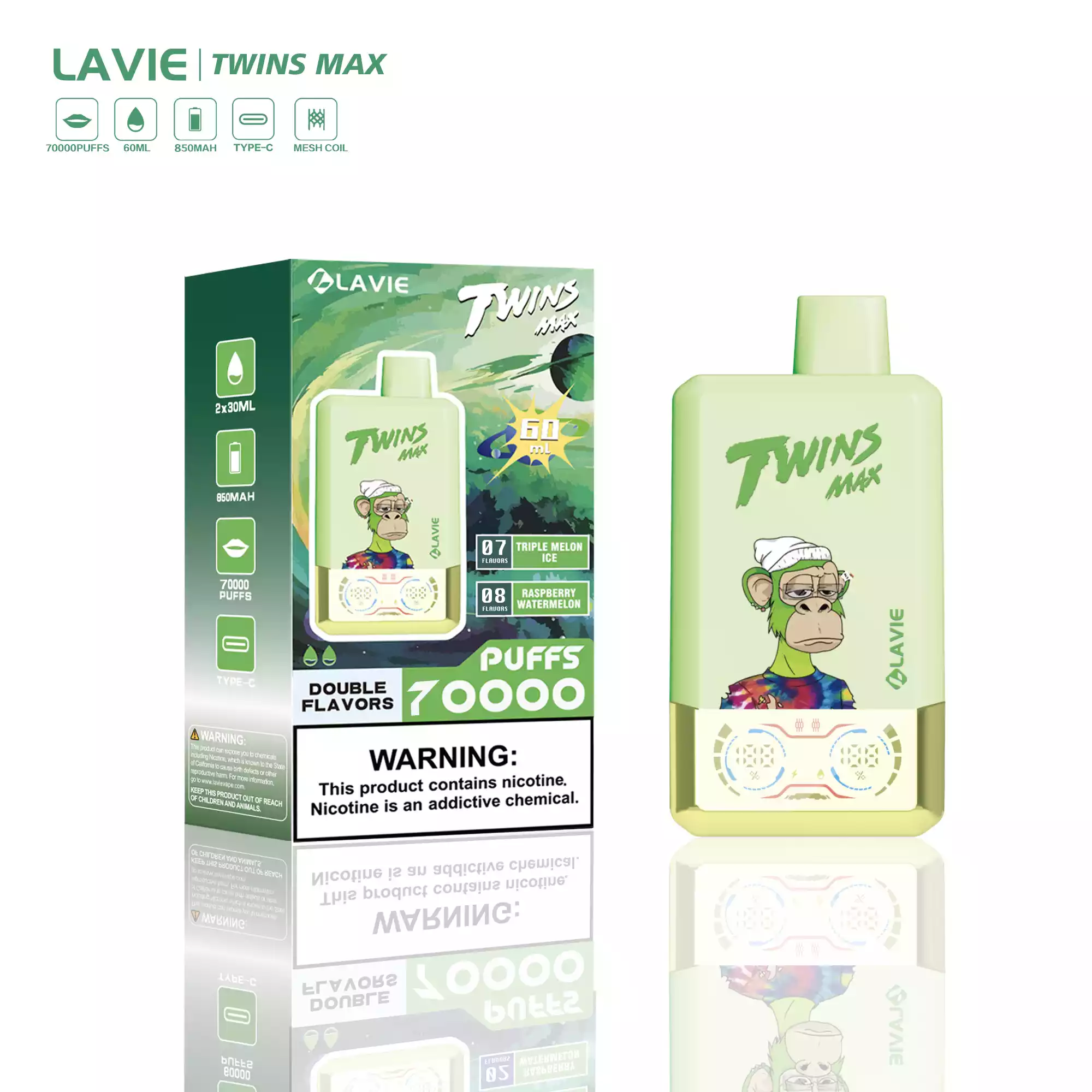 LAVIE Twins Max 70000 – Doppelaromen Vape