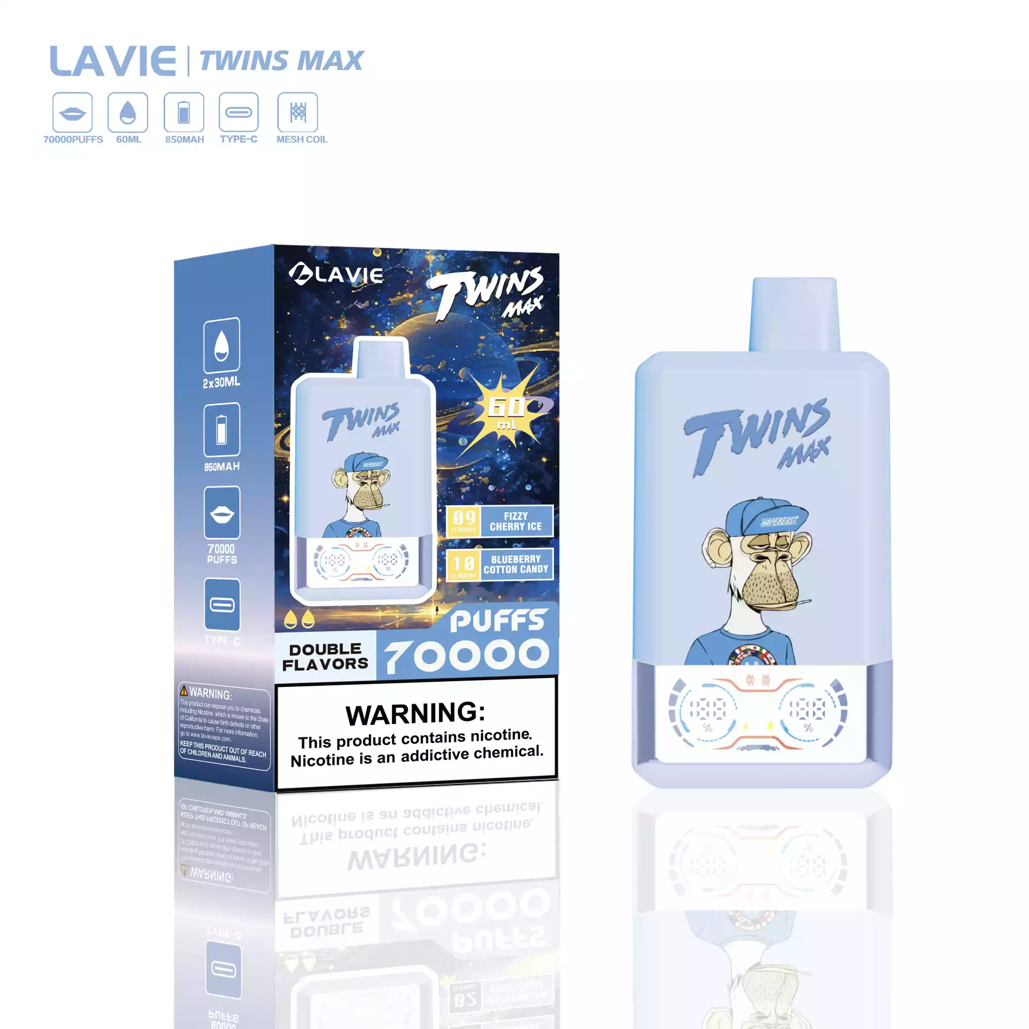 LAVIE Twins Max 70000 – Doppelaromen Vape