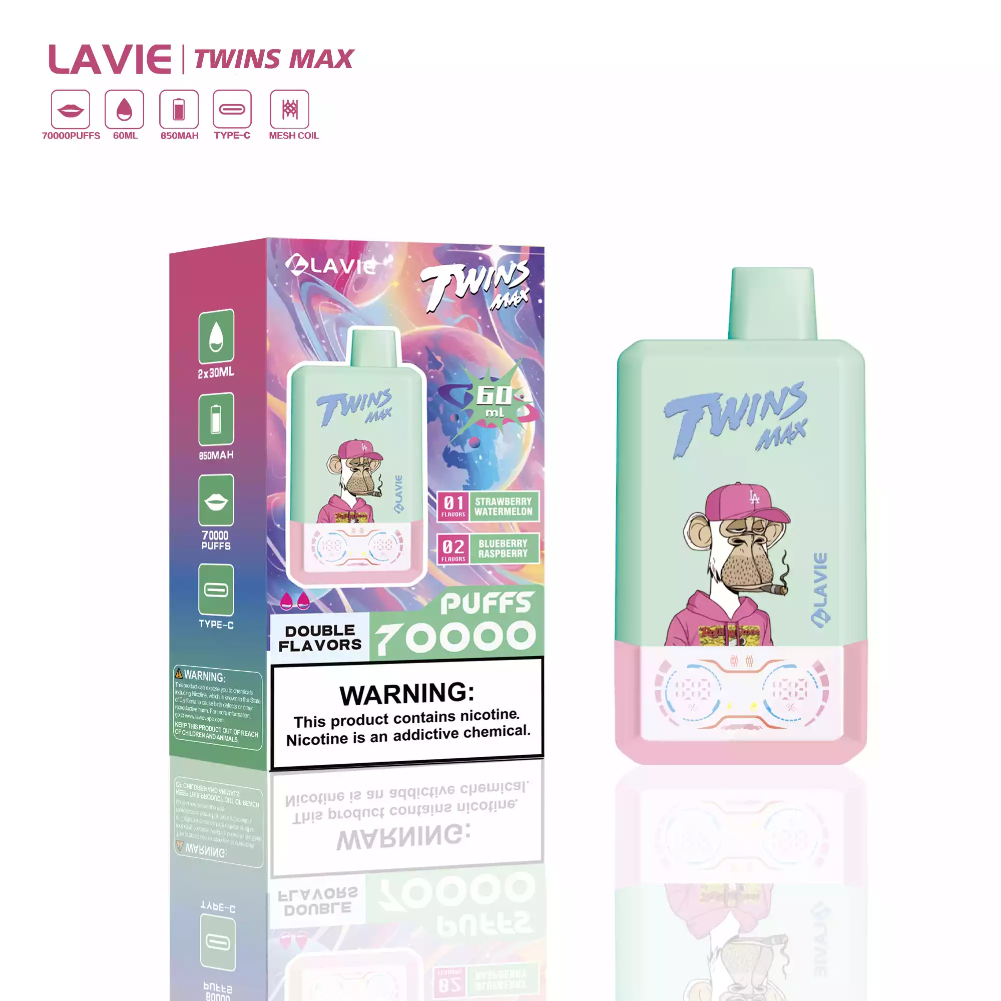 LAVIE Twins Max 70000 – Doppelaromen Vape