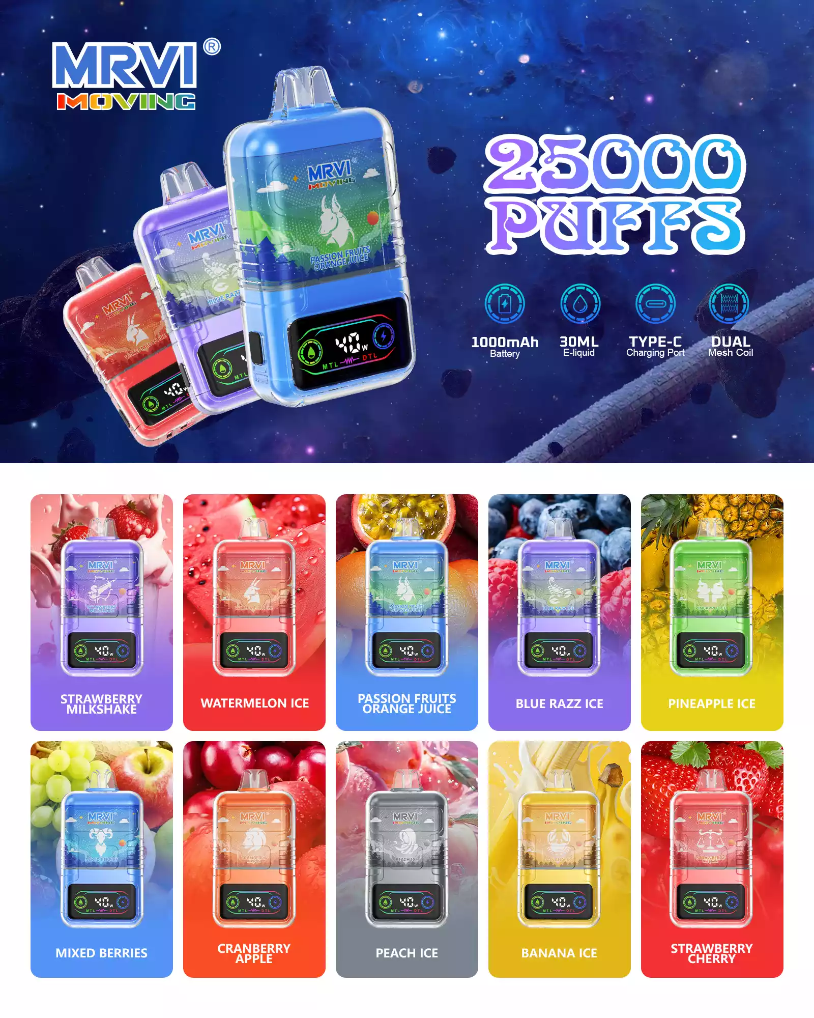 MRVI Moving 25K MTL & DTL Vape